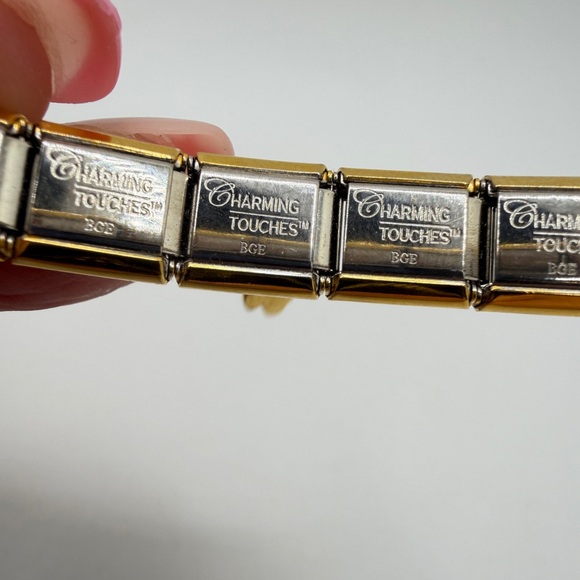 6.5" Bradford Exchange "Charming Touches" two toned metal "Daughter" bracelet! - Picture 11 of 13